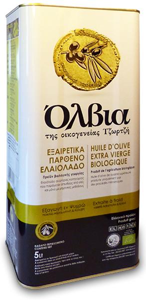Bio-Olivenöl, extra vergine, kaltgepresst 5Ltr. Kanister aus Lesbos/Griechenland